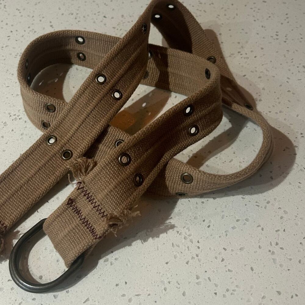 Belt Canvas Rivet Tan - Picture 7 of 8